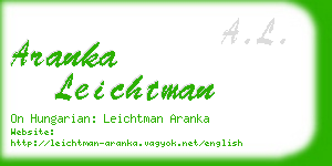 aranka leichtman business card